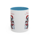 Boston Terrier Christmas, Accent Coffee Mug, 11oz, 15oz, personalizable