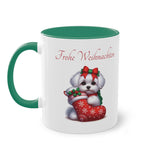 Maltese Girl, Two-Tone Coffee Mug, 11oz (330 ml)