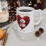 Coton heart Ceramic Cup, 11oz, 15oz, Mother's Day mug, for her, present, gift, mum, mother, dog, Coton de Tulear