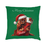 Indie's Christmas Square Pillow (green)