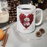 Coton heart Ceramic Cup, 11oz, 15oz, Mother's Day mug, for her, present, gift, mum, mother, dog, Coton de Tulear