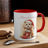 Havanese Pup, Christmas Accent Coffee Mug, 11oz