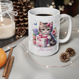 Birthday Kitten - Ceramic Cup, 11oz, 15oz, birthday mug, for girls, for her, birthday present, birthday gift