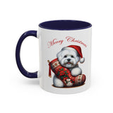 Cute Coton Boy, Christmas Accent Coffee Mug, 11oz, 15oz, personalizable