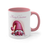 Pink Santa Gnome, Accent Coffee Mug, 11oz