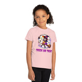 Girls' Halloween Trick or Treat T-Shirt (white, pink or black),