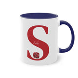 Sally (2) : Poinsettia, Two-Tone Coffee Mug, 11oz (330 ml)