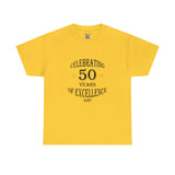Celebrating 50 years of excellence, Est. 1974, Unisex Heavy Cotton Tee