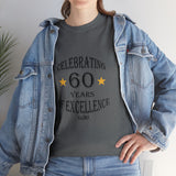 Celebrating 60 Years of Excellence, Est.1964, birthday t-shirt, for men, for women, 60th, birthday tee, gift, present, Unisex Heavy Cotton