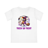 Girls' Halloween Trick or Treat T-Shirt (white, pink or black),