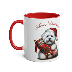 Cute Coton Boy Mug, Christmas Two-Tone Coffee Mug, 11oz