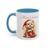 Havanese Pup, Christmas Accent Coffee Mug, 11oz, 15oz, personalizable