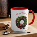 Xmas Wreath, Accent Coffee Mug, 11oz