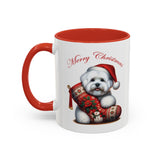 Cute Coton Boy, Christmas Accent Coffee Mug, 11oz, 15oz, personalizable