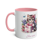Personalisable Birthday Kitten Mug, 11oz, birthday present, gift, for her, for girls