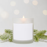 Personalized Christmas Frosted Glass Candle, 11oz (USA)