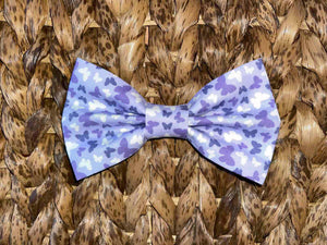 Pet bow tie - Purple butterflies