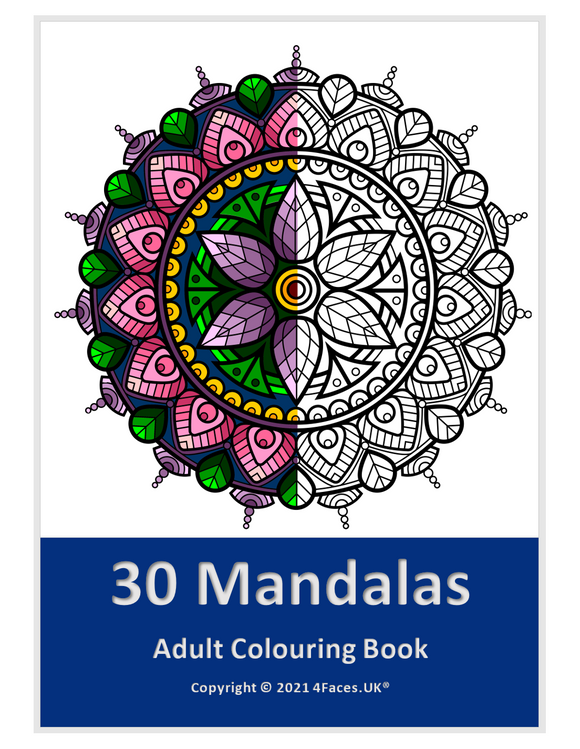 30 Mandalas Adult colouring book