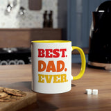 Two-Tone Coffee Mugs, 11oz BEST.DAD.EVER.
