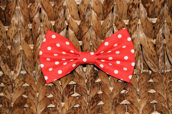 Pet bow tie - Red Polka Dot