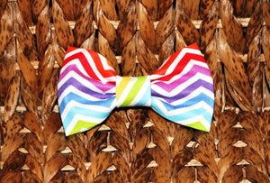 Pet bow tie - Rainbow Zig-Zag