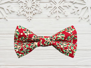 Pet bow tie - Holly (red)