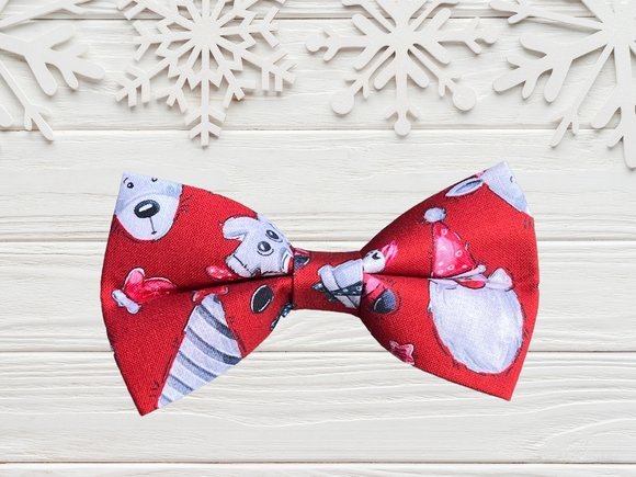 Pet bow tie - Santa (red)
